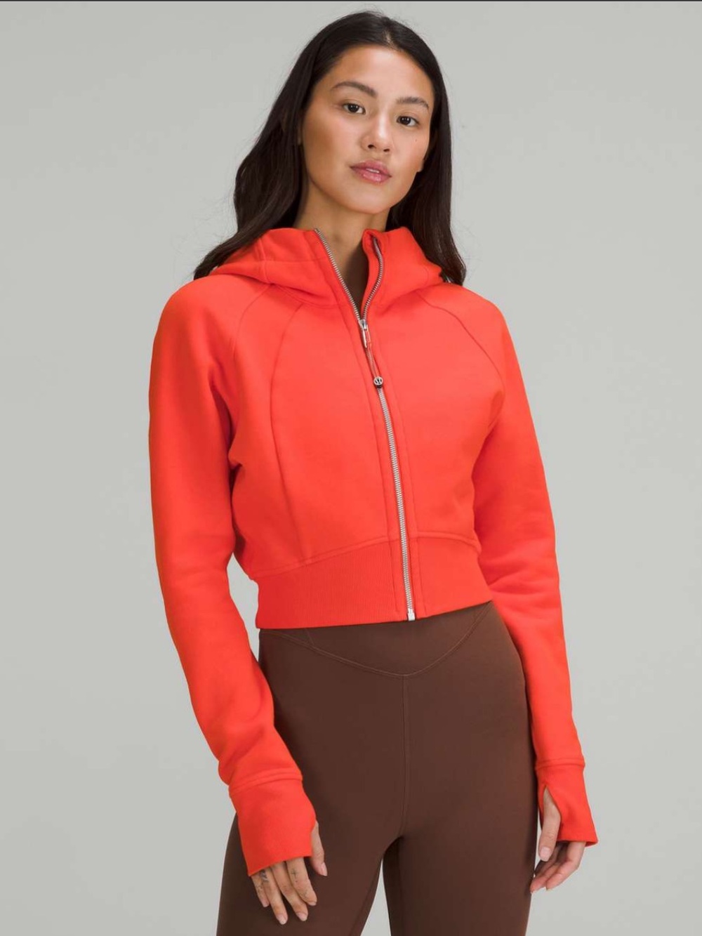 lululemon athletica Bright Coral Zip Hoodie